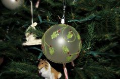 Crystallized Light Up Christmas Ball Holly Ornament Made With Genuine Crystals Bedazzled 1 small