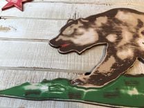 Rustic Reclaimed Wood California Flag 2 small