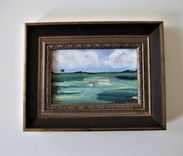 Original Framed Impressionist Acrylic Landscape Painting, 9" X 7" 3 small