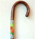 Custom Hand Painted Four Seasons Puzzle Cane 1 small