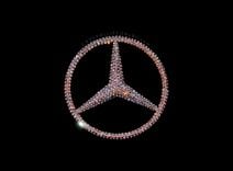 Pink Crystal Car Emblems! Bedazzled Any Make Model Year Bling Badges European 2 small