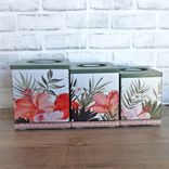 Tropical Decor Hibiscus Canister Set Vintage Rehab Hardwood 2 small