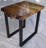 Live Edge Walnut End Tables With Steel Base 3 small