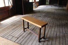 Reclaimed Barn Wood And Bowling Alley Console Table 1 small
