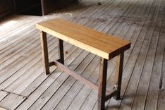 Reclaimed Barn Wood And Bowling Alley Console Table 2 small
