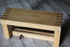 Bowling Alley Bench That Doubles As A Stool, Or Small Coffee Table That Doubles As A Plant Stand 1 small