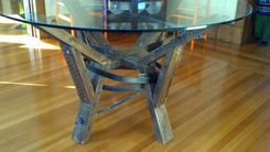 Reclaimed Barn Beam Dining Table 2 small