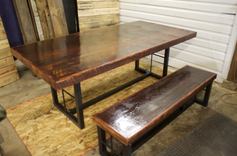 Reclaimed Barn Beam Dining Table 6 small