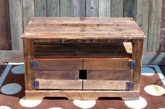 Custom Media Center From Reclaimed Materials 4 small
