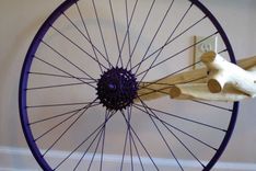 Entry Table Made From Bike Wheels, Tree Branch And Walnut 3 small