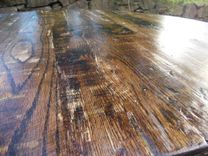 Reclaimed Chestnut And Steel Kitchen Table 2 small