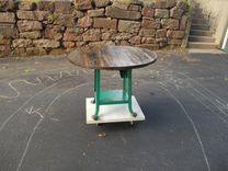 Reclaimed Chestnut And Steel Kitchen Table 3 small