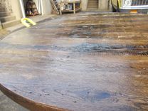 Reclaimed Chestnut And Steel Kitchen Table 5 small