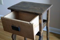 Reclaimed Pallet And Flame Maple Nightstand 3 small