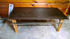Reverse Reclaimed Wood And Steel Coffee Table 4 small