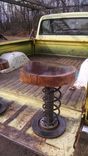 Walnut And Vw Car Part Stools 3 small