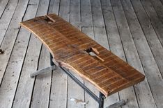 Antique Chestnut And Arcade Game Bench Or Coffee Table 2 small