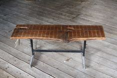 Antique Chestnut And Arcade Game Bench Or Coffee Table 5 small