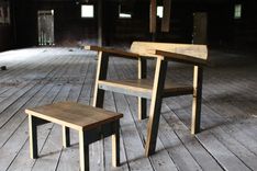 Reclaimed Oak Mid Century Modern Inspired Chair ... Amelia 1 small
