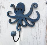 Wooden Octopus Wall Hook, Nautical Wall Decoration, Ocean Themed Decoration, Seahore Wall Decoration 1 small
