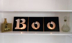 Wooden Halloween Decoration For Mantle, Door, Or To Set On A Shelf 1 small