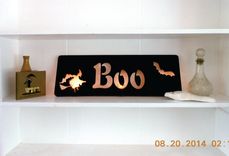 Wooden Halloween Decoration For Mantle, Door, Or To Set On A Shelf 2 small