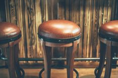 Stockhouse Barstool - Premium Leather, Walnut, & Steel 2 small