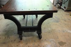 Vintage Industrial Rolling Pub/Dining Room Table 1 small