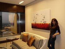 Abstract Art Custom Installation - 15 Paintings - Global Energy Investment Company, Houston, Tx 2 small