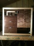 Modern Bedside Cabinet In Walnut And Maple 1 small