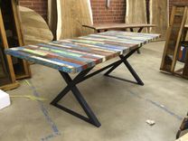 Reclaimed Dining Table, Bali Boat Wood Table, Custom Tabletop 1 small