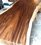 Live Edge Dining Table With A Hand Crafted Trestle Base 4 small