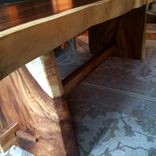 Live Edge Dining Table With A Hand Crafted Trestle Base 5 small