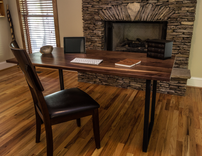 Walnut Wood Desk, Modern Walnut Desk 1 small