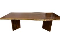 Live Edge Book Matched Walnut Slab Dining Table 2 small