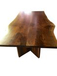 Live Edge Book Matched Walnut Slab Dining Table 3 small