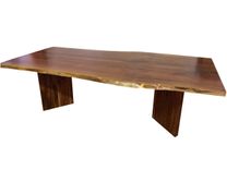 Live Edge Book Matched Walnut Slab Dining Table 4 small