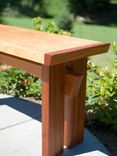 Asian Inspired Maple, Mahogany Accents And Cherry Hardwood Slab Bench 5 small