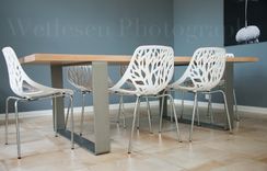 Oak Dining Room Table With Iron Legs 5 small