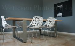 Oak Dining Room Table With Iron Legs 4 small