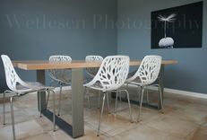 Oak Dining Room Table With Iron Legs 2 small
