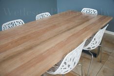Oak Dining Room Table With Iron Legs 6 small