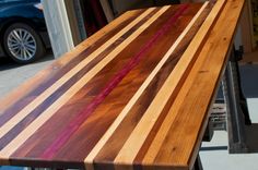 Reclaimed Wood Countertop, Custom Tabletop, Unique Desktop 2 small