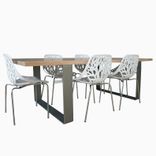 Oak Dining Room Table With Iron Legs 1 small