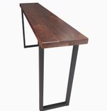 Walnut And Steel Console Table 5 small