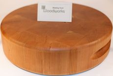 Cherry Professional Chopping Block Round Handmade In North Carolina 1 small