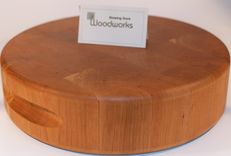 Cherry Professional Chopping Block Round Handmade In North Carolina 3 small