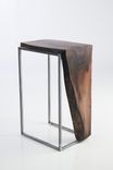 Side Table - Solid Black Walnut Top With Metal Base 3 small