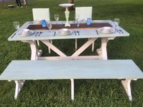 Ocean Inspired Trestle Table And Seating 3 small