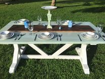 Ocean Inspired Trestle Table And Seating 2 small